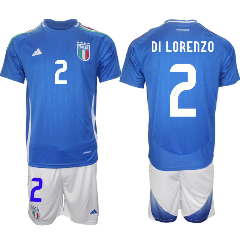 Men 2024-2025 Season Italy home Blue #2 Soccer Jersey